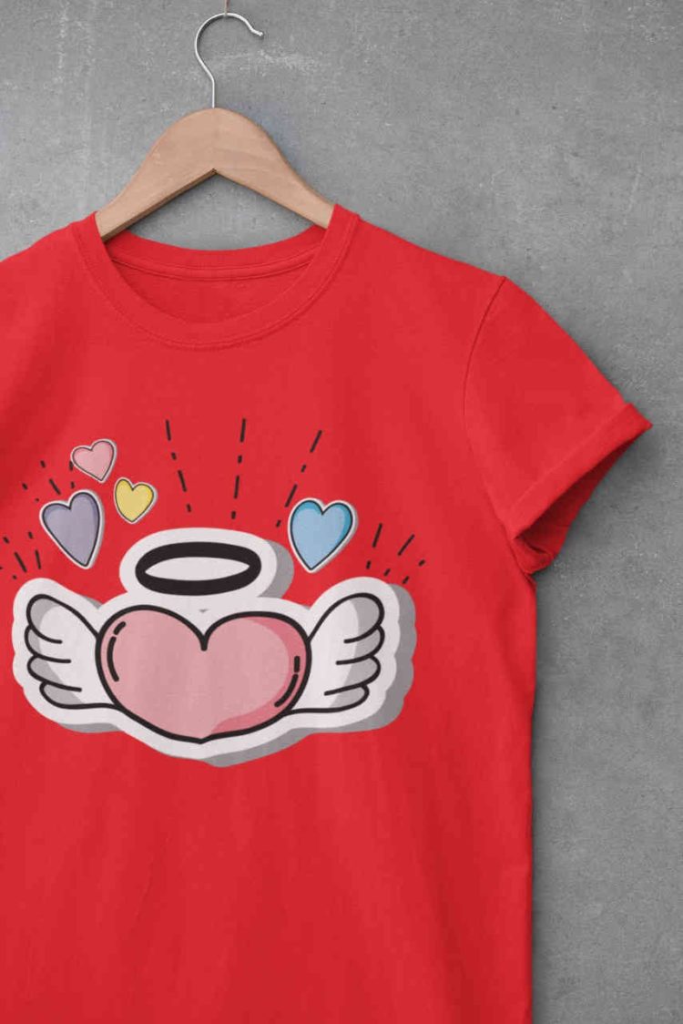 Cupid heart red tshirt