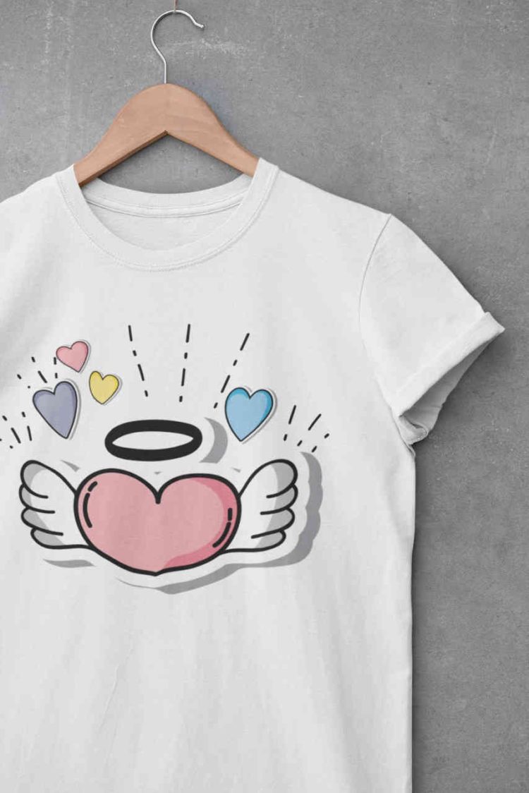 Cupid heart white tshirt
