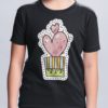 -girl wearing heart-cactus-black-tshirt.