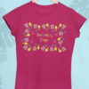 dark pink summer-time-doodle with flip flops ice cream starfish tshirt