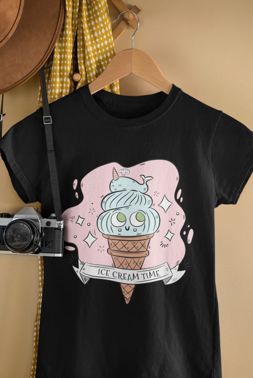Cute Ice Cream Cone with Whale on top | 6sprinkles