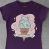 purple tshirt with Cute icecream cone with whale on top