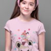 Light Pink Cute mouse with cupcakes on head tshirt