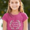 skater girl in dark pink be silly be honest be kind tshirt