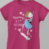 6S1039 Anything is possible girl on skateboard Dark pink tshirt