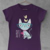 Cat Wearing glasses Dream It Wish It Do it Purple tshirt