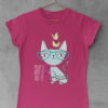 Cat Wearing glasses Dream It Wish It Do it dark pink tshirt