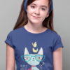 sweet girl in Cat Wearing glasses Dream It Wish It Do it Deep blue tshirt