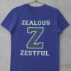 Deep blue Z zealous zestful tshirt