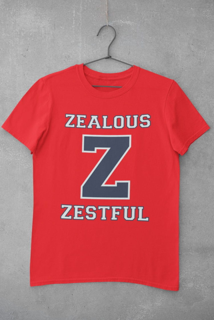 Red Z zealous zestful tshirt