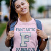 cute girl in light pink F Fantastic Fabulous tshirt