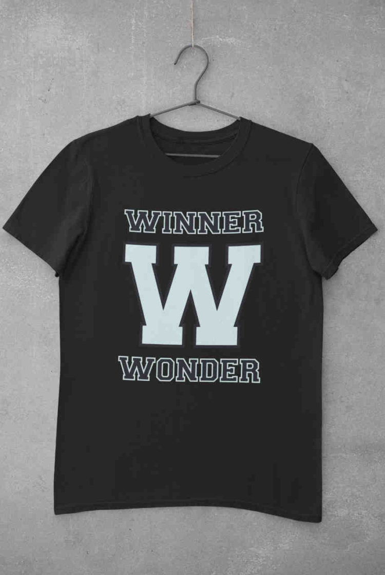 Black W Winner Wonder tshirt