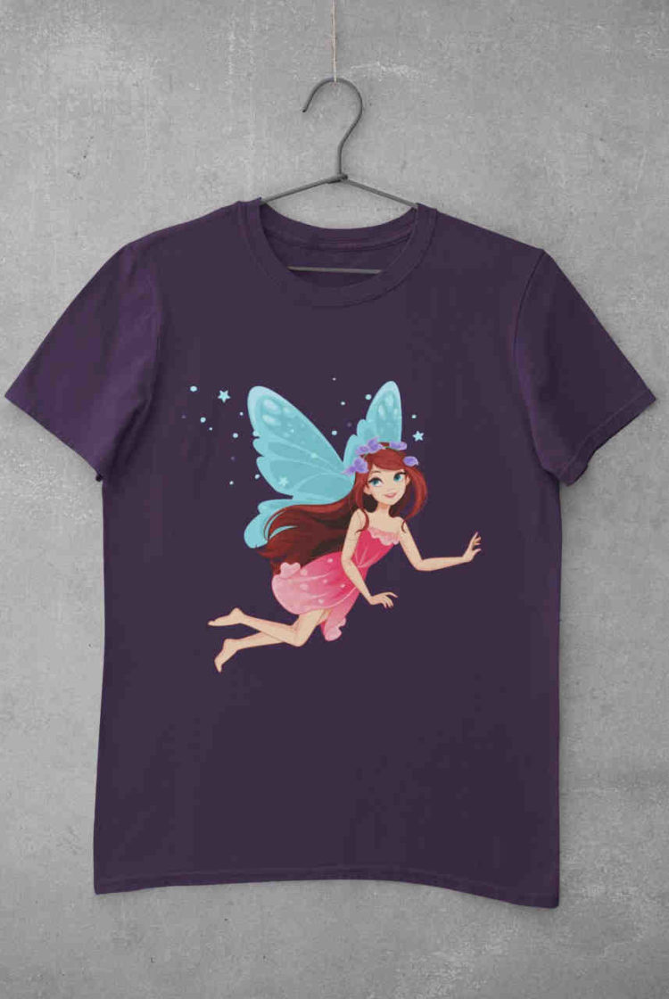 Blue winged fairy flying