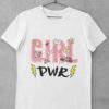 White tshirt with Girl PWR
