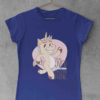 deep blue tshirt with Funny unicorn quote