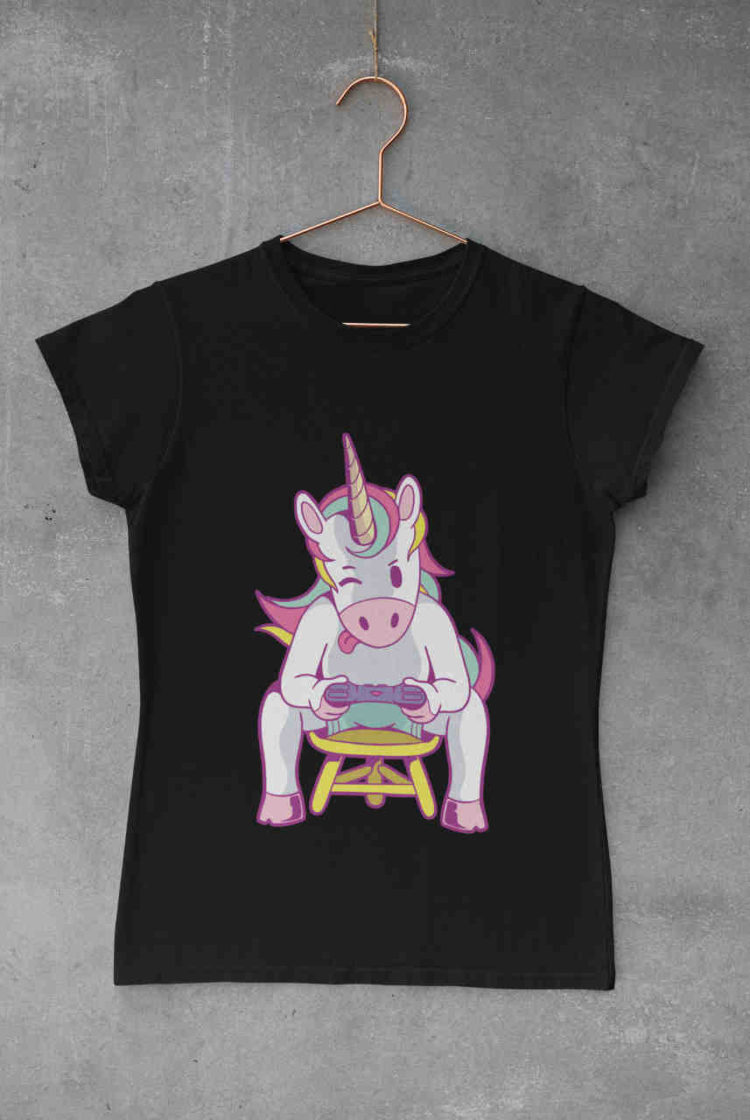 Black Unicorn Gamer tshirt
