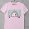 light pink Peeping Unicorn tshirt