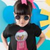 cool girl with sunglasses in black Gumball machine tshirt