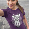 pretty girl in purple deer mandala tshirt