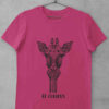 Dark pink Giraffe Be Curious tshirt