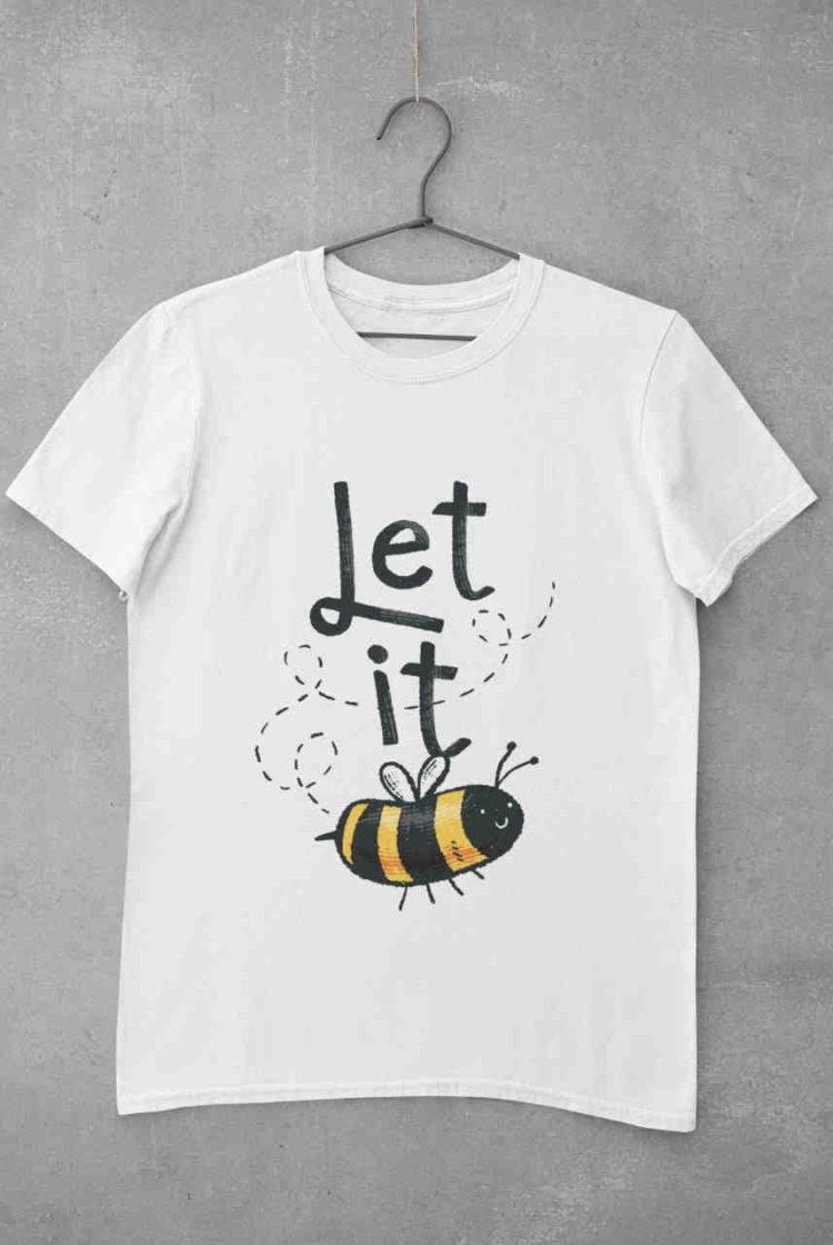 white Let It Bee Tshirt