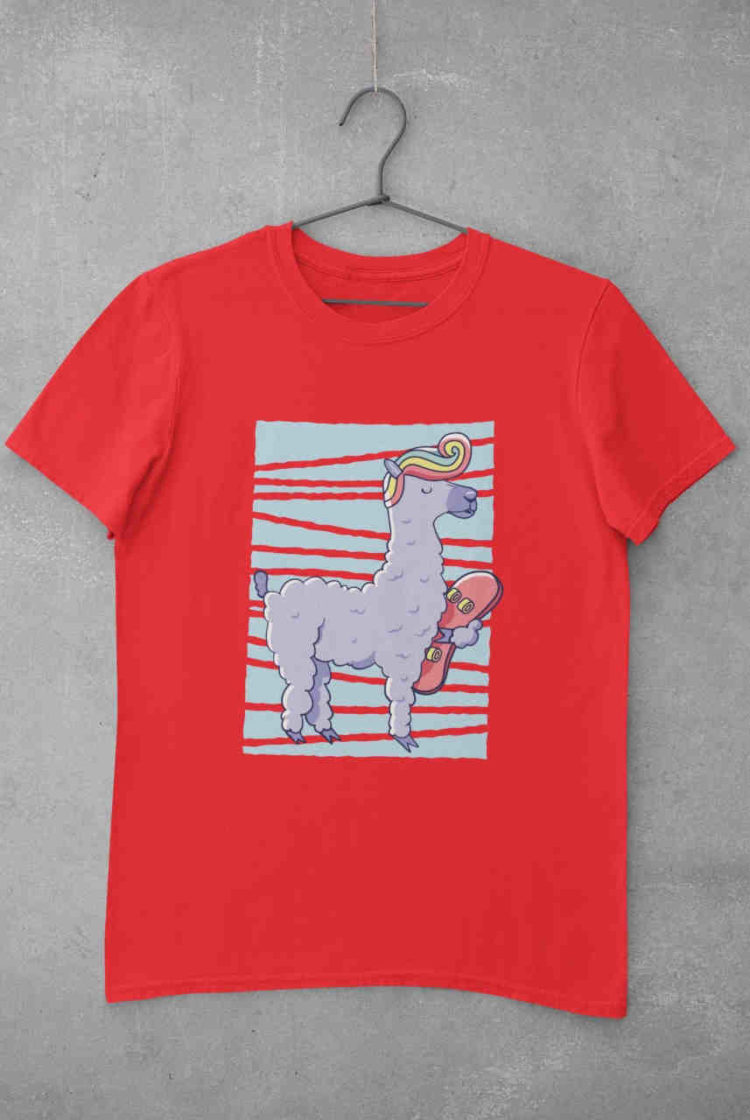 red Llama Skater tshirt