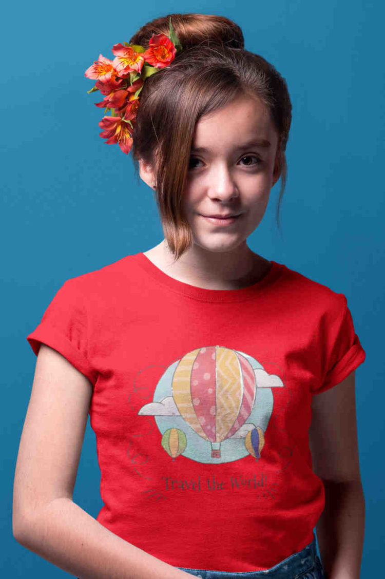 sweet girl in red Hot Air Balloons Tshirt