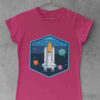 purple Rocket in space tshirt