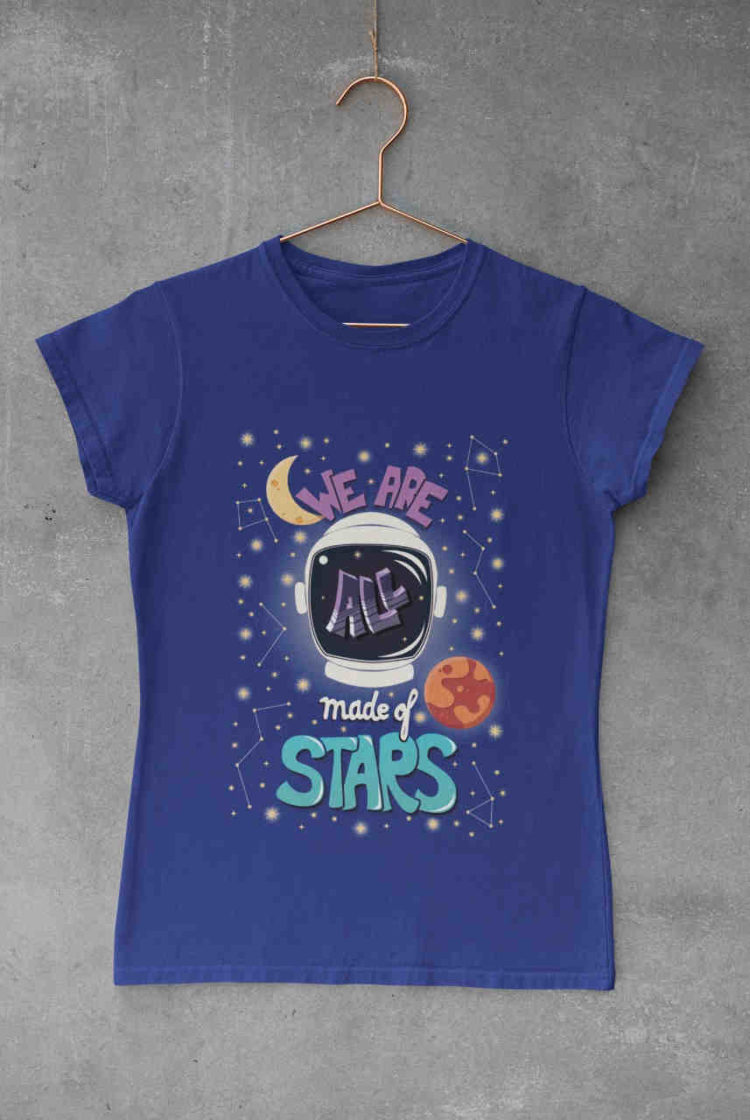 We are all made up of stars deep blue Tshirt
