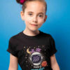 cute girl in We are all made up of stars black Tshirt