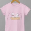 light pink tshirt with Cats in a boat fishing