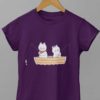 purple tshirt with Cats in a boat fishing