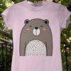 light pink tshirt with a cute bear