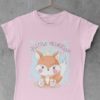 light pink tshirt with a little princess fox