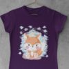purple tshirt with a little princess fox