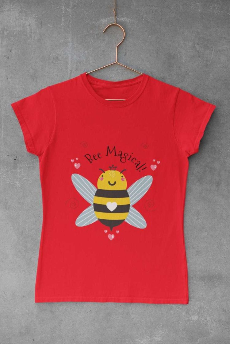 Bee Magical red tshirt