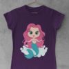 purple tshirt with a Cute Mermaid