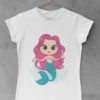 white tshirt with a Cute Mermaid