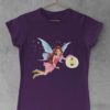 purple tshirt with a fairy holding a lantern