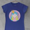 Deep blue tshirt with a little fairy wearing a crown