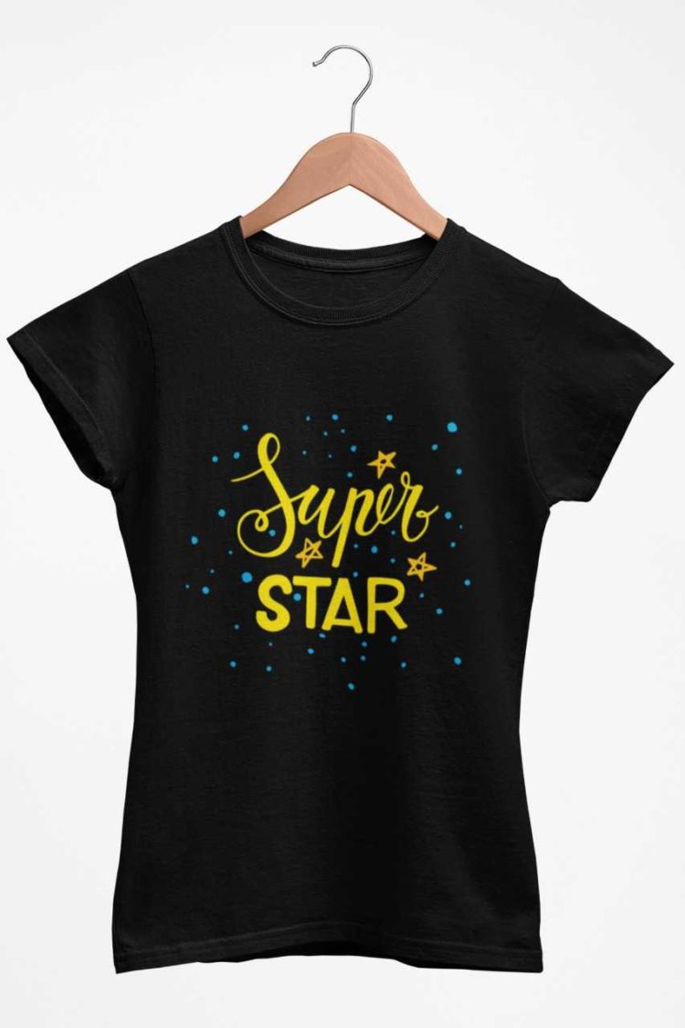 black Super Star tshirt