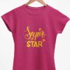 dark pink Super Star tshirt