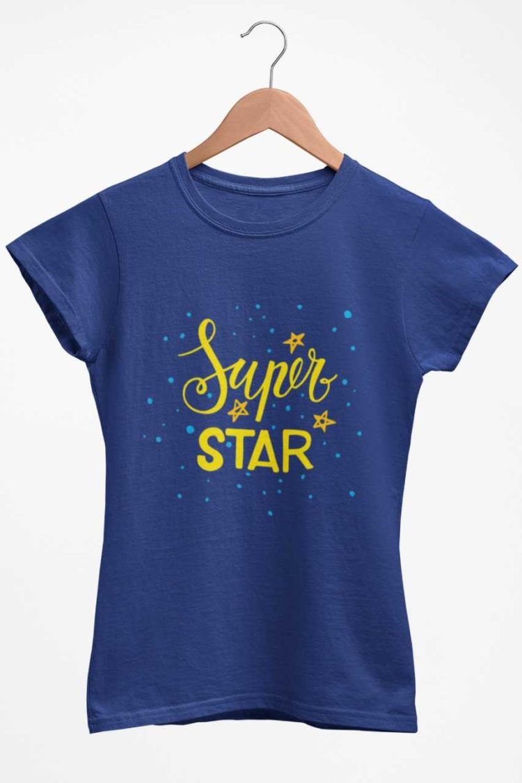 deep blue Super Star tshirt