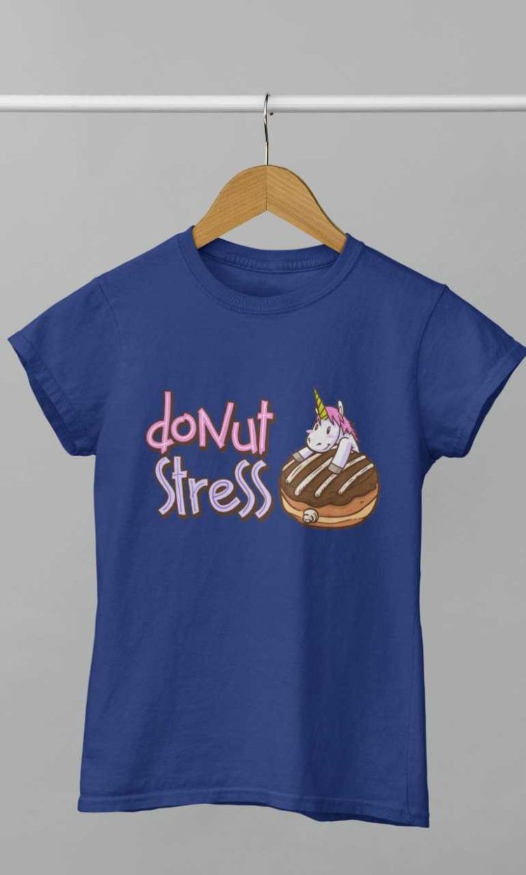 Deep blue Donut Stress Tshirt