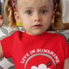 sweet girl in a red Live in Sunshine Tshirt