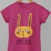 dark pink tshirt with Cat saying Oh No!