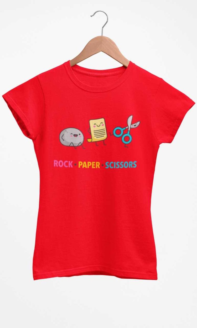 red rock paper scissors tshirt