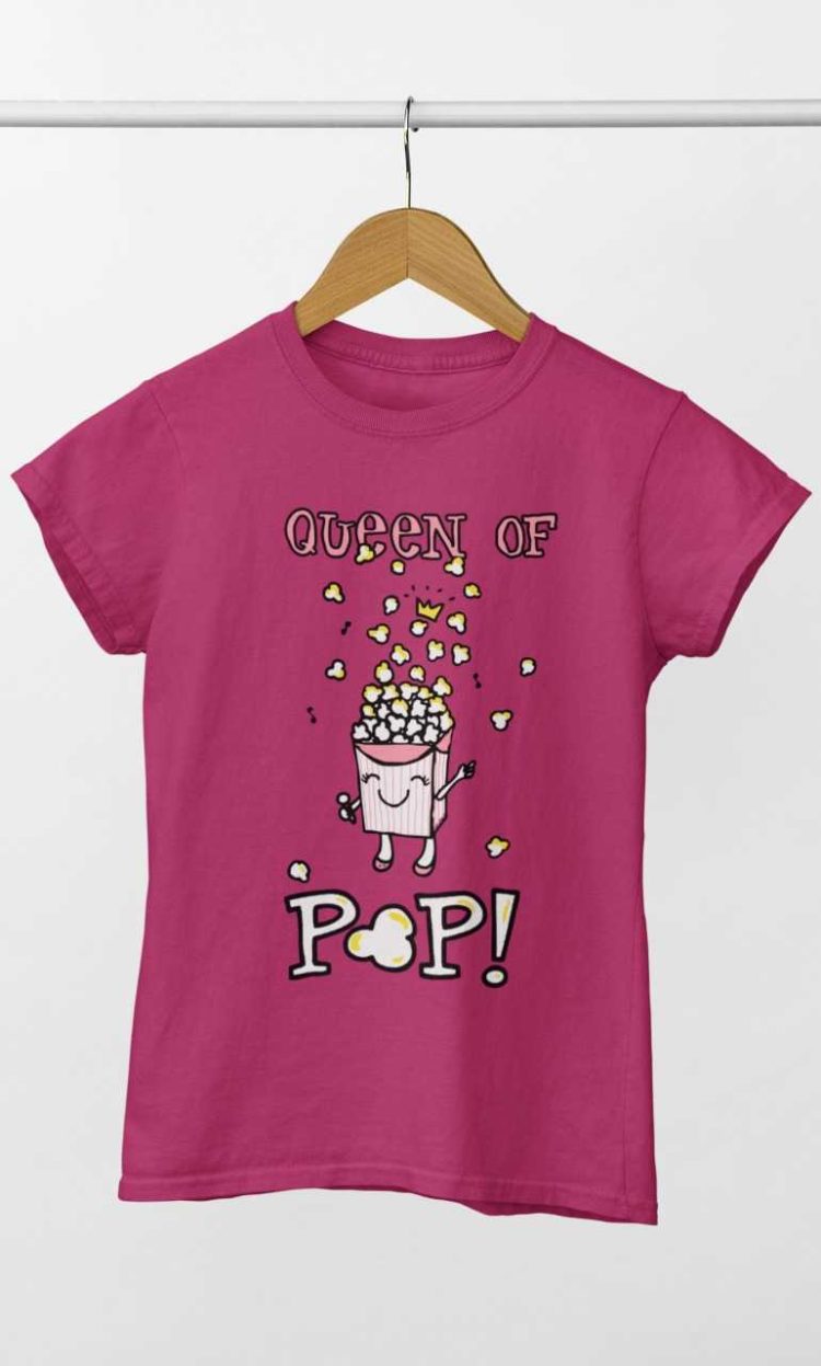 dark pink Queen of Pop tshirt