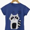 Deep Blue Funny Raccoon Tshirt