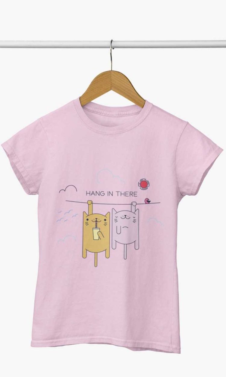 Hang In There Light Pink Tshirt